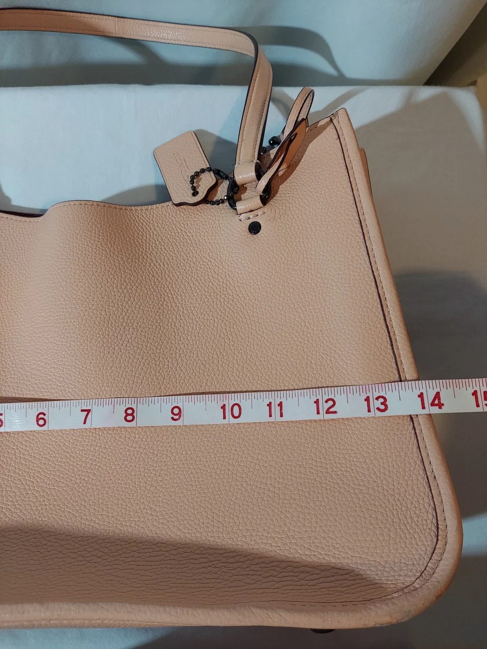 Coach Tyler Carryall Leather Tote Shoulder Bag Blush Pink Peach